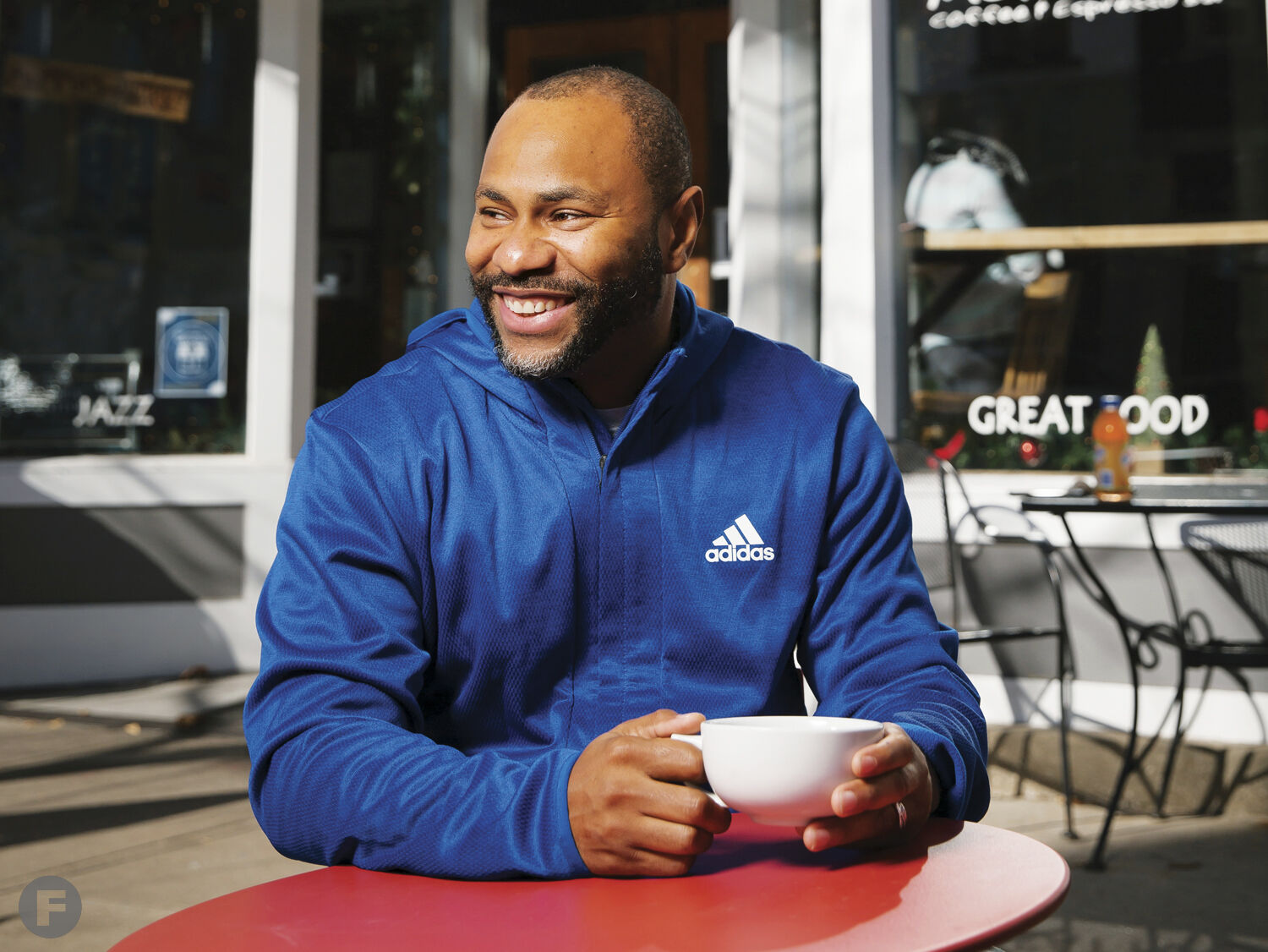 Justyn Pippins, manager, Big Momma’s Coffee & Espresso Bar, and events coordinator, Q Enoteca